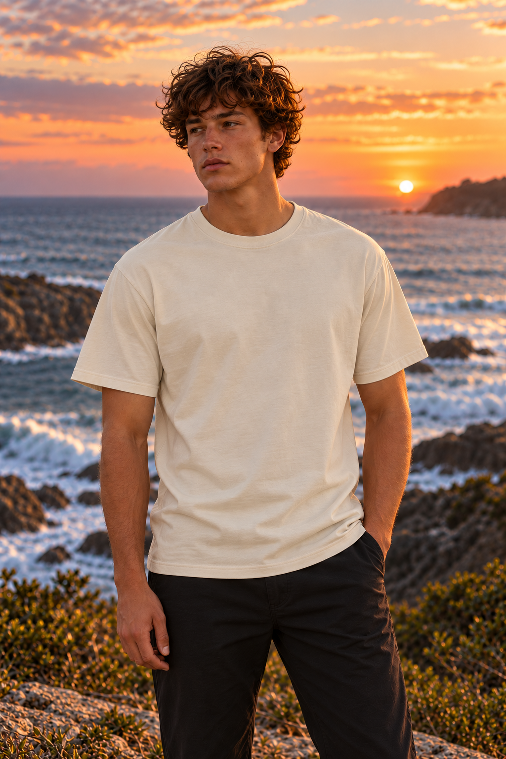 Blue Wolf Signature 'Good Mates' Premium Organic Tee (Blue Coast)