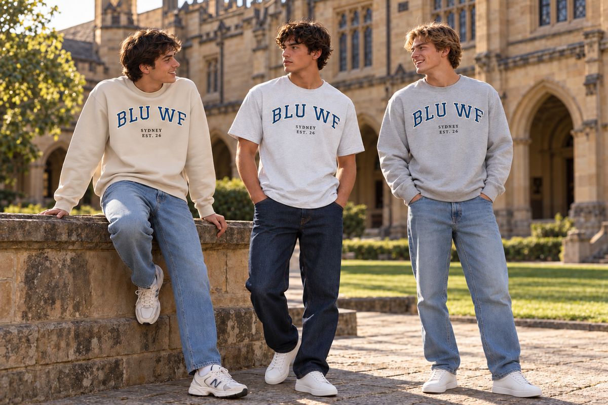 Blue Wolf ‘Collegiate' Collection – Heavyweight Tee