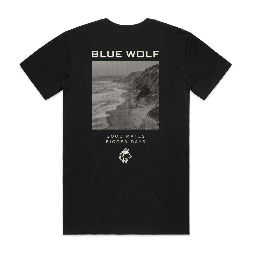 Blue Wolf Signature 'Good Mates' Premium Organic Tee (Classic Black & Grey Marle)