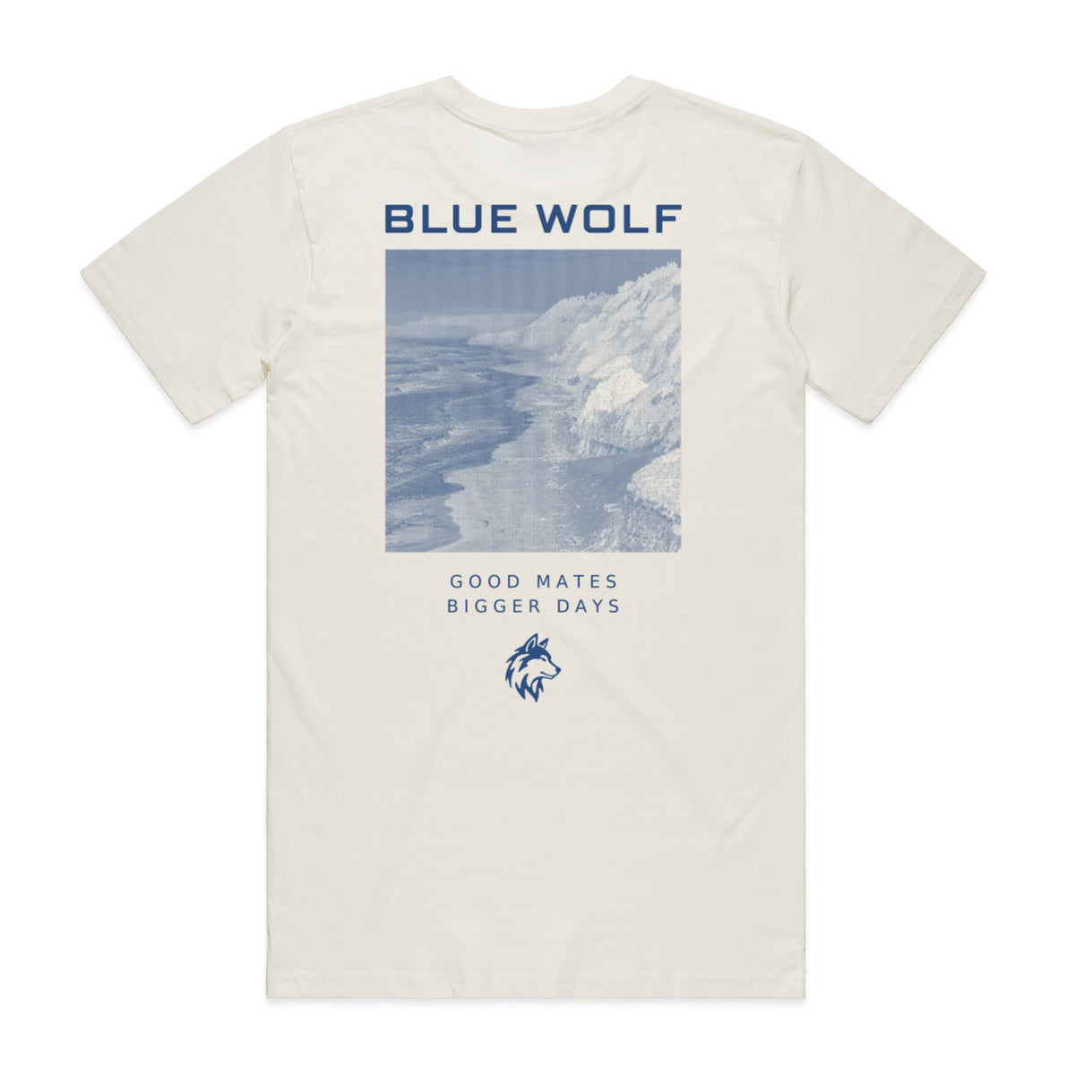 Blue Wolf Signature 'Good Mates' Premium Organic Tee (Blue Coast)