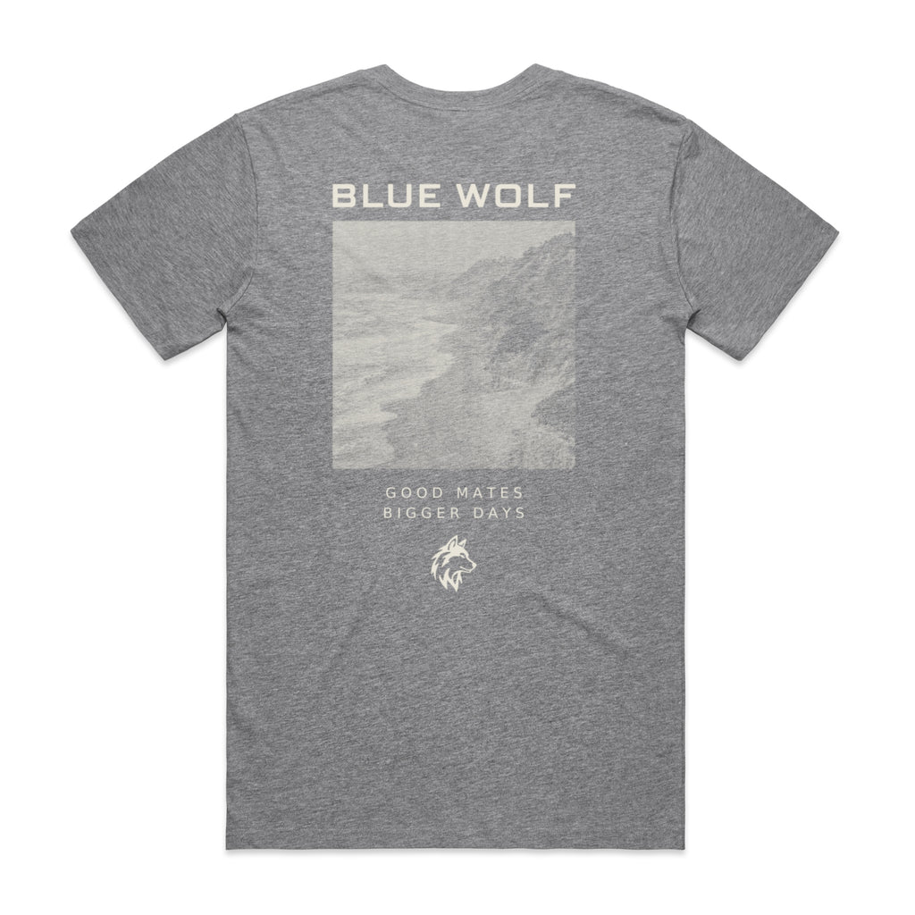 Blue Wolf Signature 'Good Mates' Premium Organic Tee (Classic Black & Grey Marle)